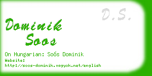 dominik soos business card